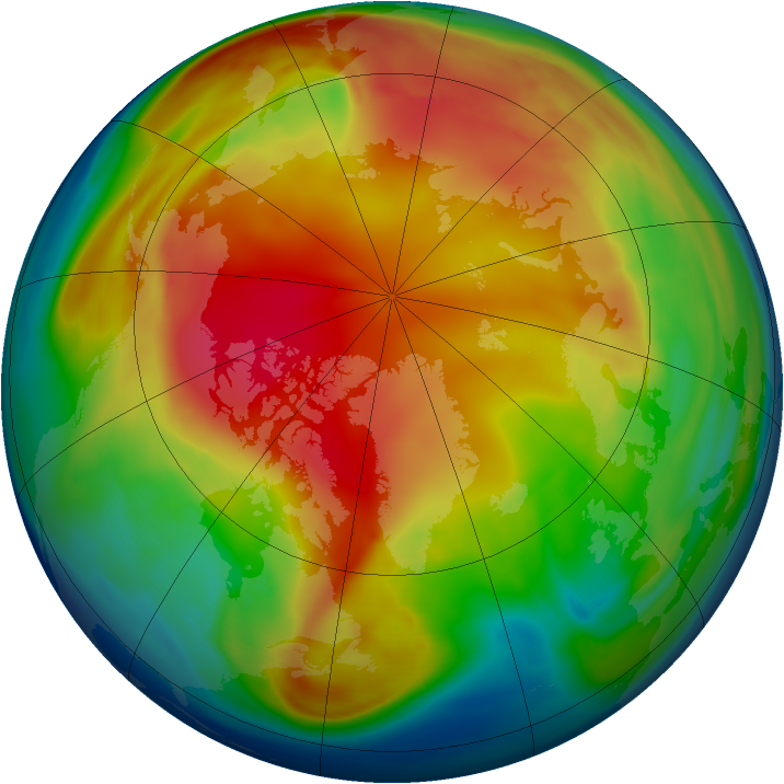 Arctic ozone map for 27 January 2006